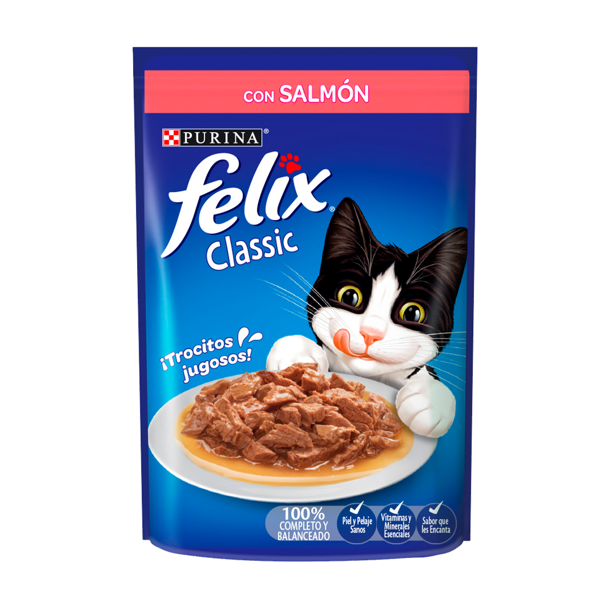 comida para gato felix classic sabor salmon