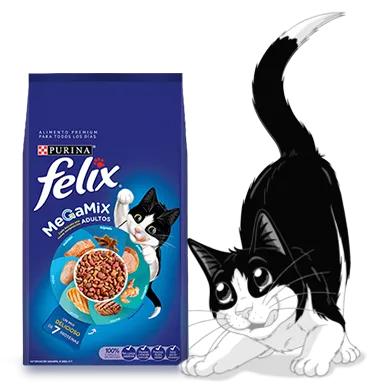 comida para gato felix megamix de siete proteinas