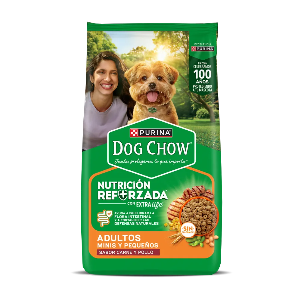 Alimento para perros pequeños y minis Dog Chow sabor carne y pollo