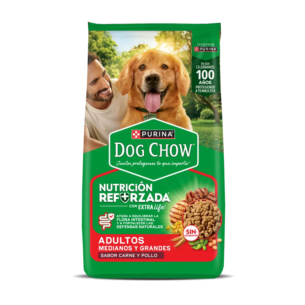 Alimento para perros medianos y grandes Dog Chow sabor carne y pollo