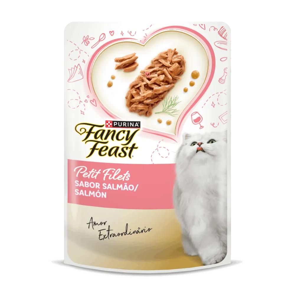 Alimento húmedo para gatos Fancy Feast sabor salmón en sobre